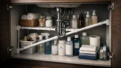 ダイソーの押入れフリーラックで洗面台下収納を2段化する方法